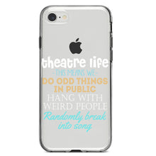 DistinctInk® Clear Shockproof Hybrid Case for Apple iPhone / Samsung Galaxy / Google Pixel - Theatre Life - Odd Things in Public