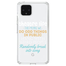 DistinctInk® Clear Shockproof Hybrid Case for Apple iPhone / Samsung Galaxy / Google Pixel - Theatre Life - Odd Things in Public