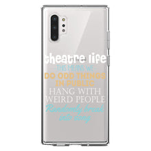 DistinctInk® Clear Shockproof Hybrid Case for Apple iPhone / Samsung Galaxy / Google Pixel - Theatre Life - Odd Things in Public