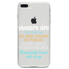 DistinctInk® Clear Shockproof Hybrid Case for Apple iPhone / Samsung Galaxy / Google Pixel - Theatre Life - Odd Things in Public