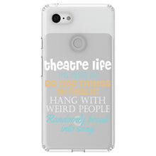 DistinctInk® Clear Shockproof Hybrid Case for Apple iPhone / Samsung Galaxy / Google Pixel - Theatre Life - Odd Things in Public