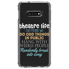 DistinctInk® Clear Shockproof Hybrid Case for Apple iPhone / Samsung Galaxy / Google Pixel - Theatre Life - Odd Things in Public