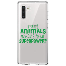 DistinctInk® Clear Shockproof Hybrid Case for Apple iPhone / Samsung Galaxy / Google Pixel - I Cure Animals What's Your Superpower
