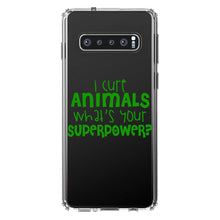 DistinctInk® Clear Shockproof Hybrid Case for Apple iPhone / Samsung Galaxy / Google Pixel - I Cure Animals What's Your Superpower
