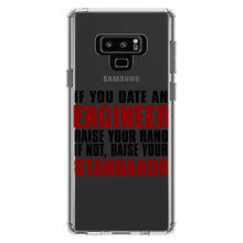 DistinctInk® Clear Shockproof Hybrid Case for Apple iPhone / Samsung Galaxy / Google Pixel - Date Engineer or Raise Your Standards