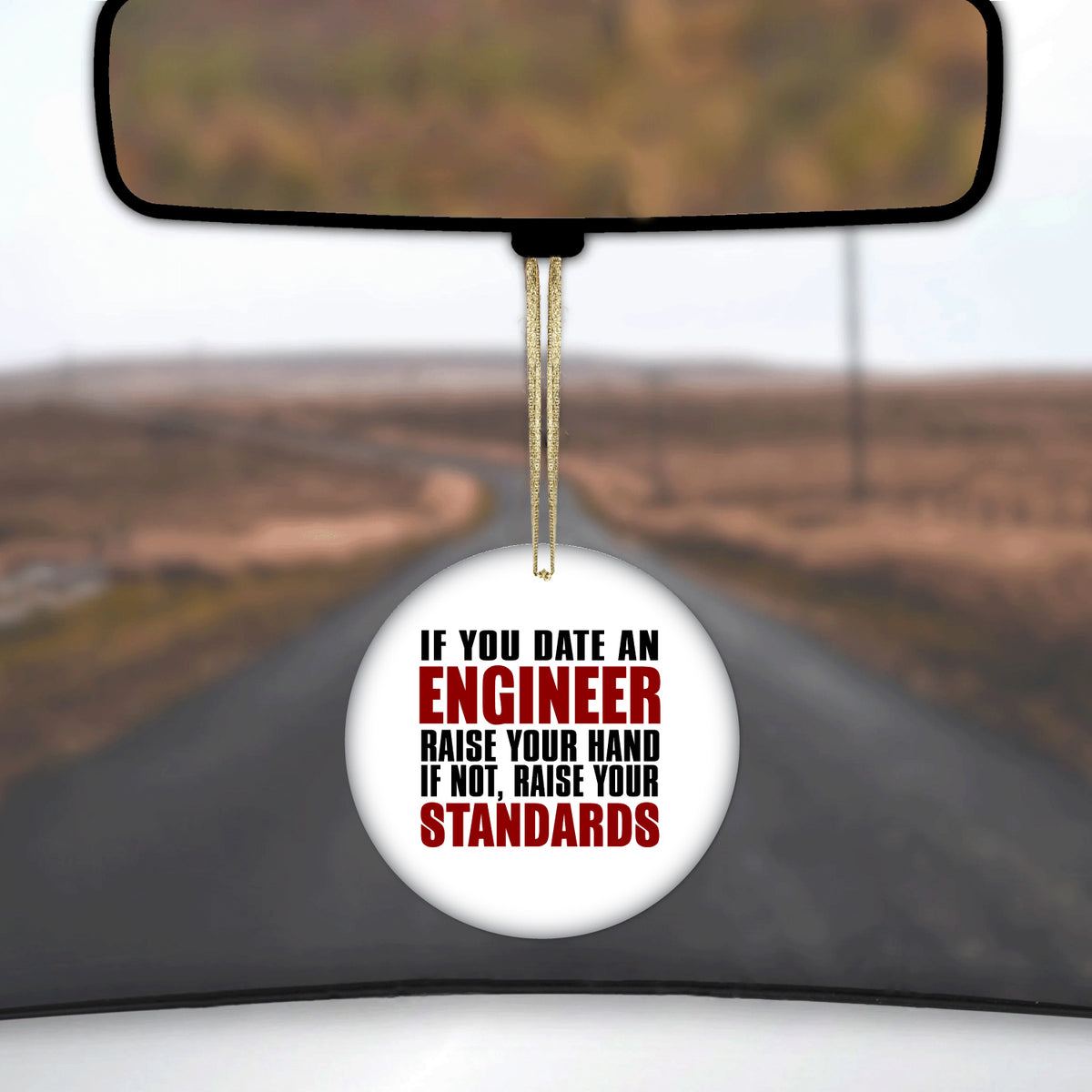 Date Engineer or Raise Your Standards Ceramic Ornament, view 3