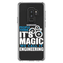 DistinctInk® Clear Shockproof Hybrid Case for Apple iPhone / Samsung Galaxy / Google Pixel - People Think It's Magic It's Engineering
