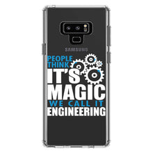 DistinctInk® Clear Shockproof Hybrid Case for Apple iPhone / Samsung Galaxy / Google Pixel - People Think It's Magic It's Engineering