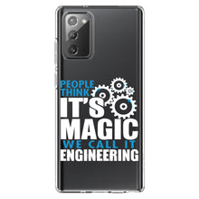 DistinctInk® Clear Shockproof Hybrid Case for Apple iPhone / Samsung Galaxy / Google Pixel - People Think It's Magic It's Engineering