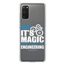 DistinctInk® Clear Shockproof Hybrid Case for Apple iPhone / Samsung Galaxy / Google Pixel - People Think It's Magic It's Engineering