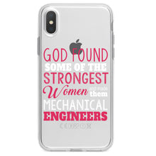 DistinctInk® Clear Shockproof Hybrid Case for Apple iPhone / Samsung Galaxy / Google Pixel - Strongest Women are Mechanical Engineers