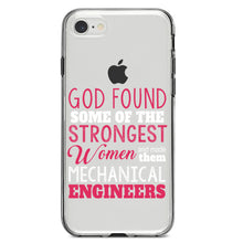 DistinctInk® Clear Shockproof Hybrid Case for Apple iPhone / Samsung Galaxy / Google Pixel - Strongest Women are Mechanical Engineers