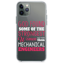 DistinctInk® Clear Shockproof Hybrid Case for Apple iPhone / Samsung Galaxy / Google Pixel - Strongest Women are Mechanical Engineers
