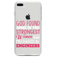 DistinctInk® Clear Shockproof Hybrid Case for Apple iPhone / Samsung Galaxy / Google Pixel - Strongest Women are Mechanical Engineers
