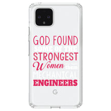 DistinctInk® Clear Shockproof Hybrid Case for Apple iPhone / Samsung Galaxy / Google Pixel - Strongest Women are Mechanical Engineers