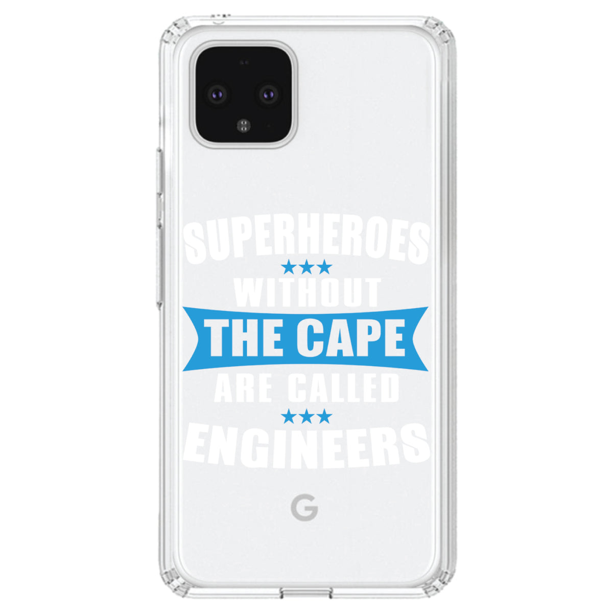 Superheroes Without Cape are Engineers Clear Shockproof iPhone Case, view 23