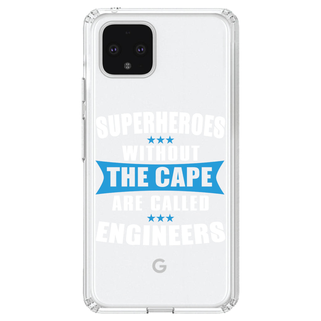 Superheroes Without Cape are Engineers Clear Shockproof iPhone Case, view 24