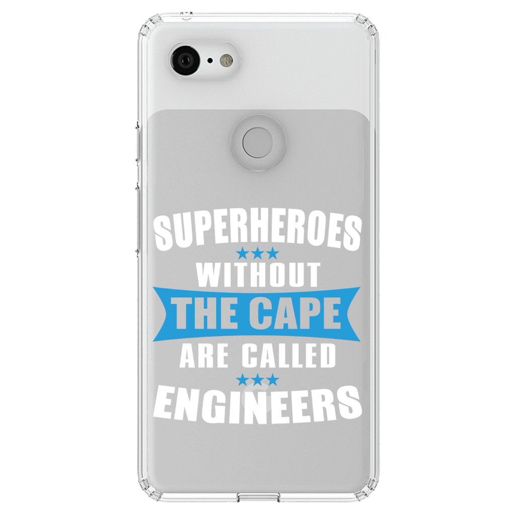 Superheroes Without Cape are Engineers Clear Shockproof iPhone Case, view 21