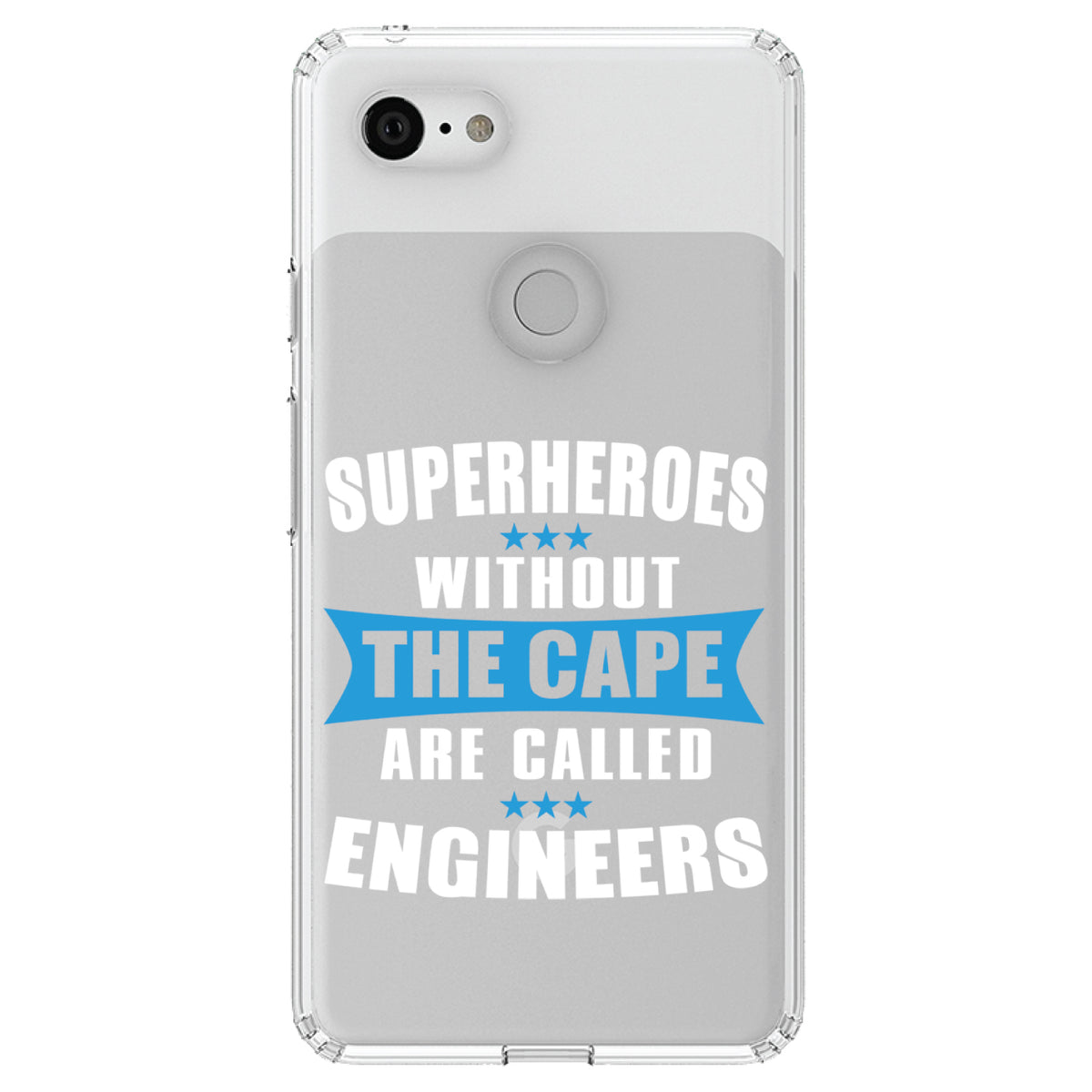 Superheroes Without Cape are Engineers Clear Shockproof iPhone Case, view 21