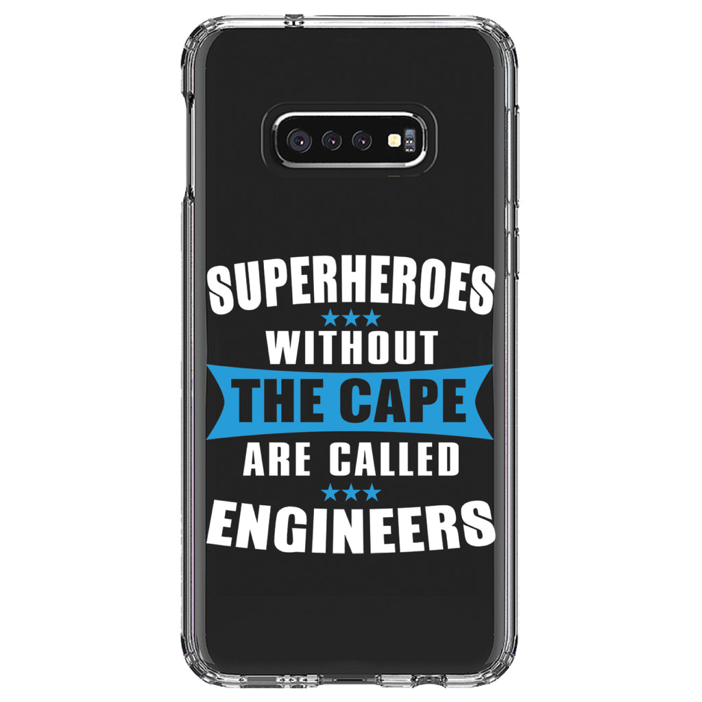 Superheroes Without Cape are Engineers Clear Shockproof iPhone Case, view 18