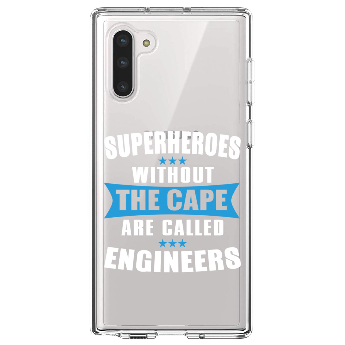 Superheroes Without Cape are Engineers Clear Shockproof iPhone Case, view 9