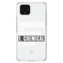 DistinctInk® Clear Shockproof Hybrid Case for Apple iPhone / Samsung Galaxy / Google Pixel - Chemical Engineers are the Best