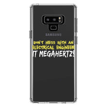 DistinctInk® Clear Shockproof Hybrid Case for Apple iPhone / Samsung Galaxy / Google Pixel - Don't Mess with Electrical Engineer It Megahertz
