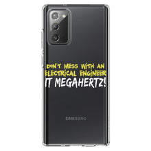 DistinctInk® Clear Shockproof Hybrid Case for Apple iPhone / Samsung Galaxy / Google Pixel - Don't Mess with Electrical Engineer It Megahertz