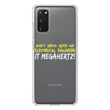 DistinctInk® Clear Shockproof Hybrid Case for Apple iPhone / Samsung Galaxy / Google Pixel - Don't Mess with Electrical Engineer It Megahertz
