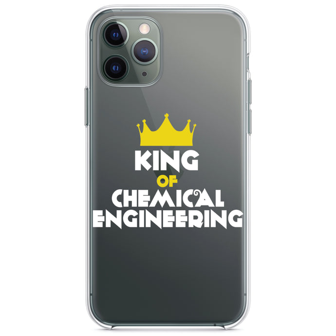 DistinctInk® Clear Shockproof Hybrid Case for Apple iPhone / Samsung Galaxy / Google Pixel - King of Chemical Engineering