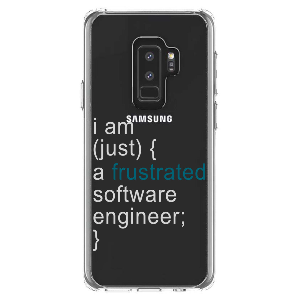 I am (just) {a frustrated software engineer;} Clear Shockproof iPhone Case, view 20