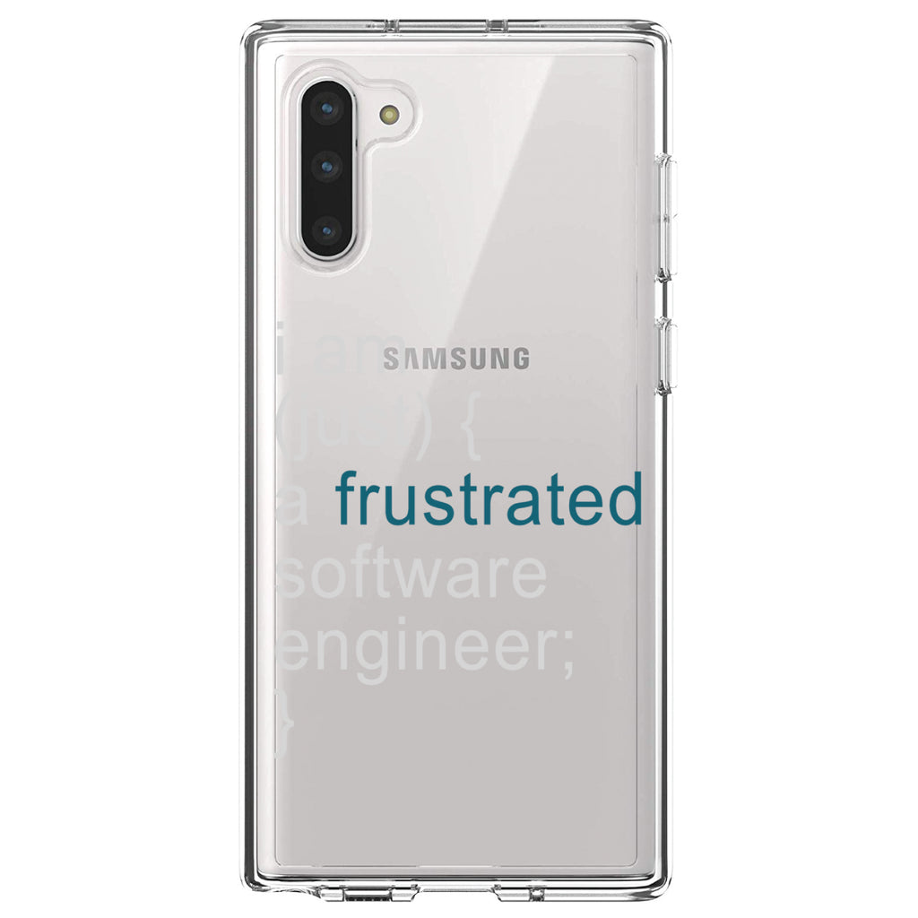 I am (just) {a frustrated software engineer;} Clear Shockproof iPhone Case, view 9