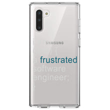 DistinctInk® Clear Shockproof Hybrid Case for Apple iPhone / Samsung Galaxy / Google Pixel - I am (just) {a frustrated software engineer;}