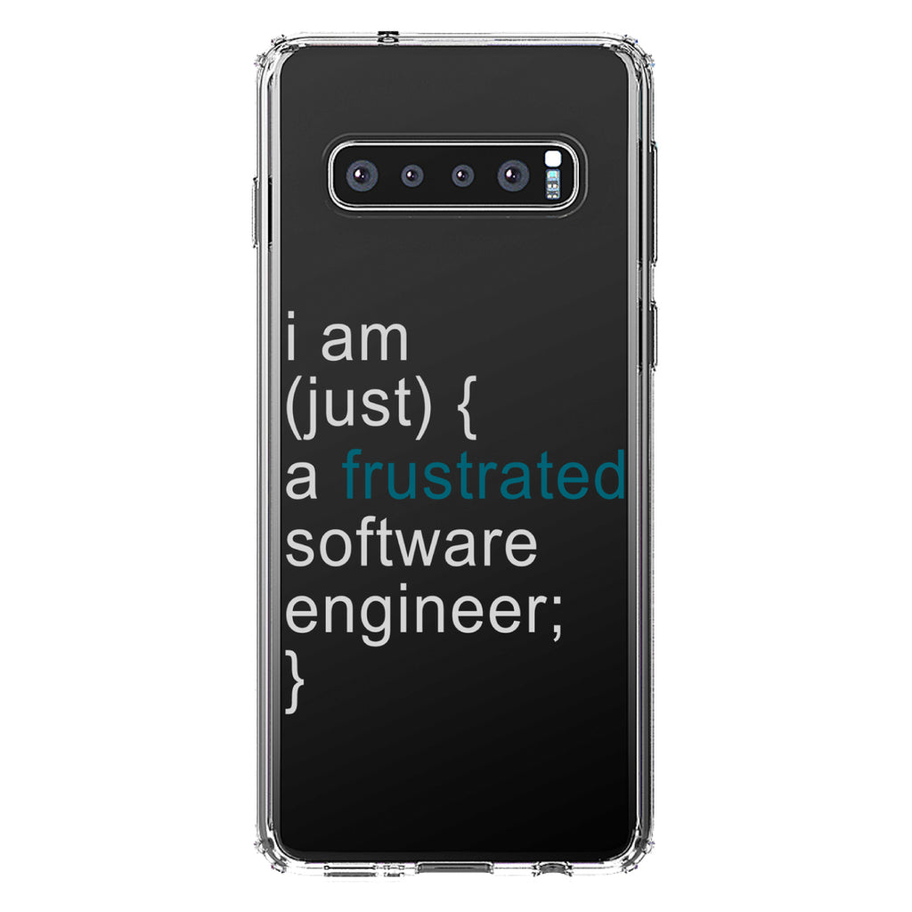 I am (just) {a frustrated software engineer;} Clear Shockproof iPhone Case, view 16