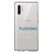 DistinctInk® Clear Shockproof Hybrid Case for Apple iPhone / Samsung Galaxy / Google Pixel - I am (just) {a frustrated software engineer;}
