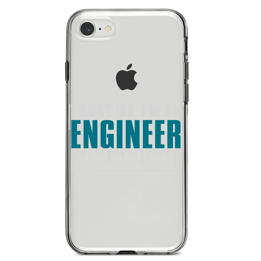 Trust Me I'm an Engineer Clear Shockproof iPhone Case, view 5