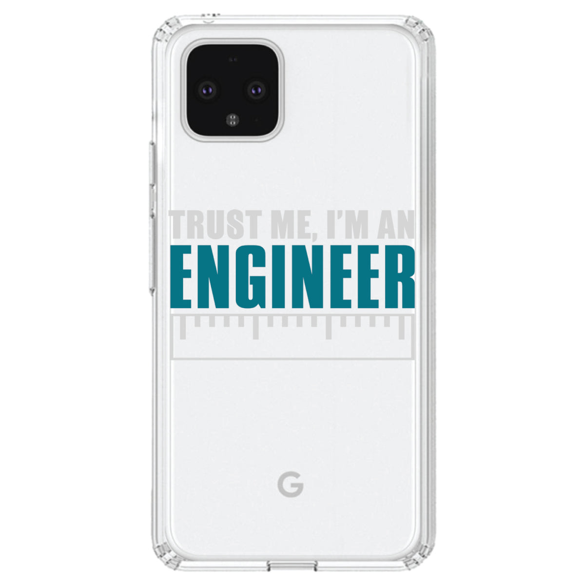 Trust Me I'm an Engineer Clear Shockproof iPhone Case, view 24