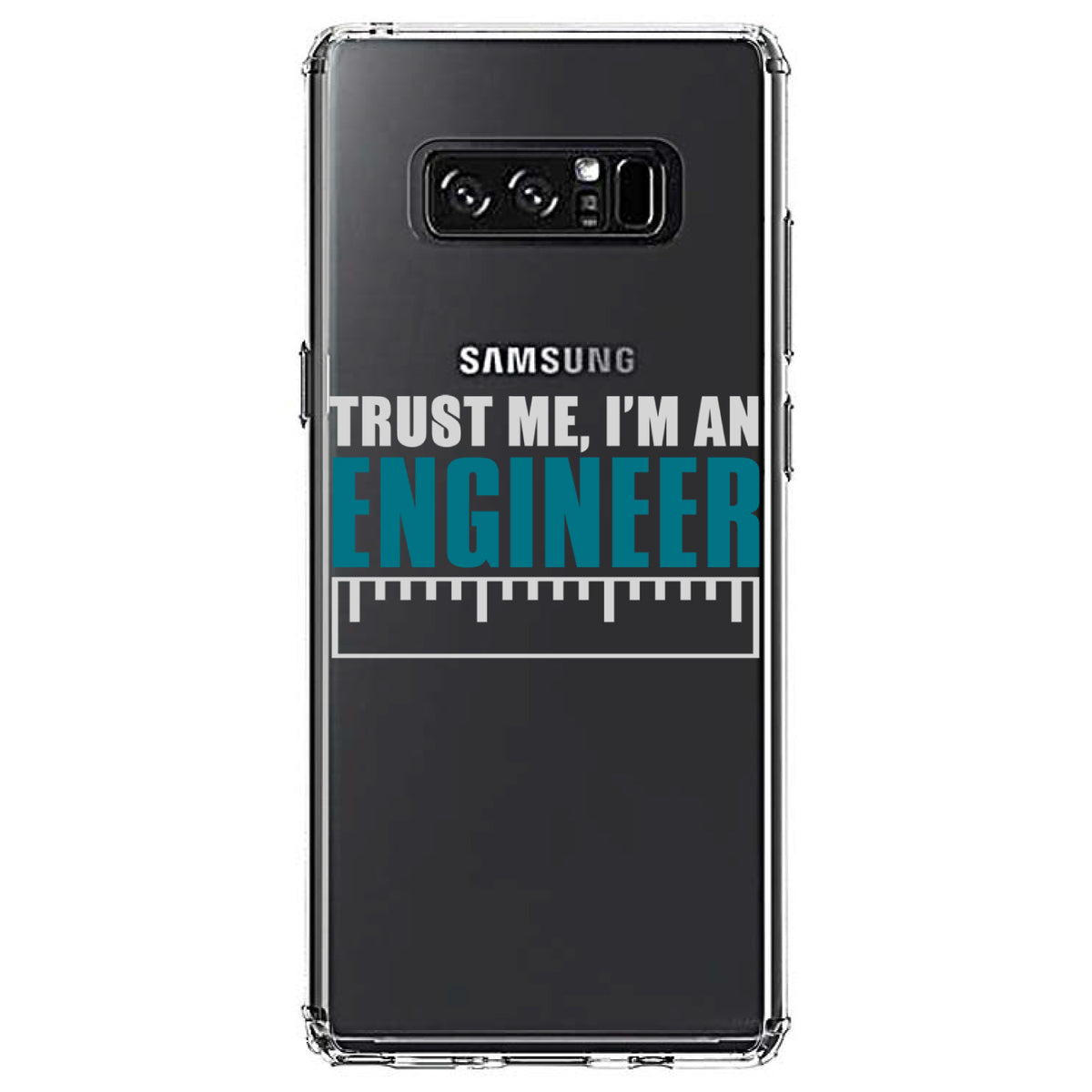 Trust Me I'm an Engineer Clear Shockproof iPhone Case, view 12