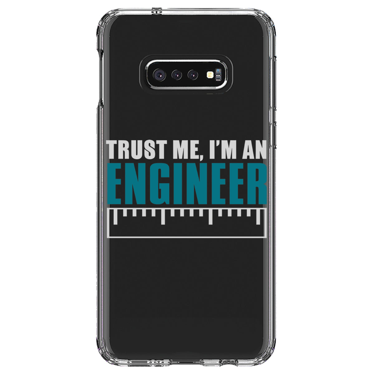 Trust Me I'm an Engineer Clear Shockproof iPhone Case, view 18