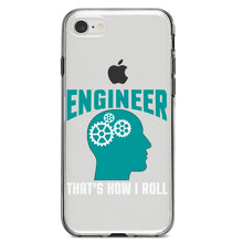 DistinctInk® Clear Shockproof Hybrid Case for Apple iPhone / Samsung Galaxy / Google Pixel - Engineer That's How I Roll