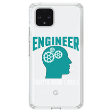 DistinctInk® Clear Shockproof Hybrid Case for Apple iPhone / Samsung Galaxy / Google Pixel - Engineer That's How I Roll