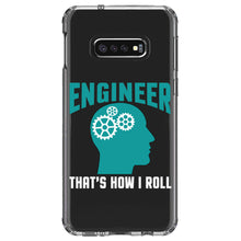 DistinctInk® Clear Shockproof Hybrid Case for Apple iPhone / Samsung Galaxy / Google Pixel - Engineer That's How I Roll