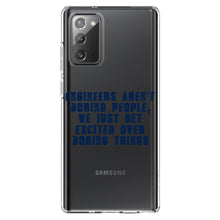 DistinctInk® Clear Shockproof Hybrid Case for Apple iPhone / Samsung Galaxy / Google Pixel - Engineers Aren't Boring Excited Over Boring Things
