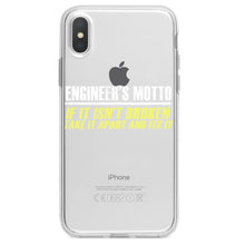 DistinctInk® Clear Shockproof Hybrid Case for Apple iPhone / Samsung Galaxy / Google Pixel - Engineer's Motto If Isn't Broken Fix It