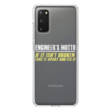 DistinctInk® Clear Shockproof Hybrid Case for Apple iPhone / Samsung Galaxy / Google Pixel - Engineer's Motto If Isn't Broken Fix It