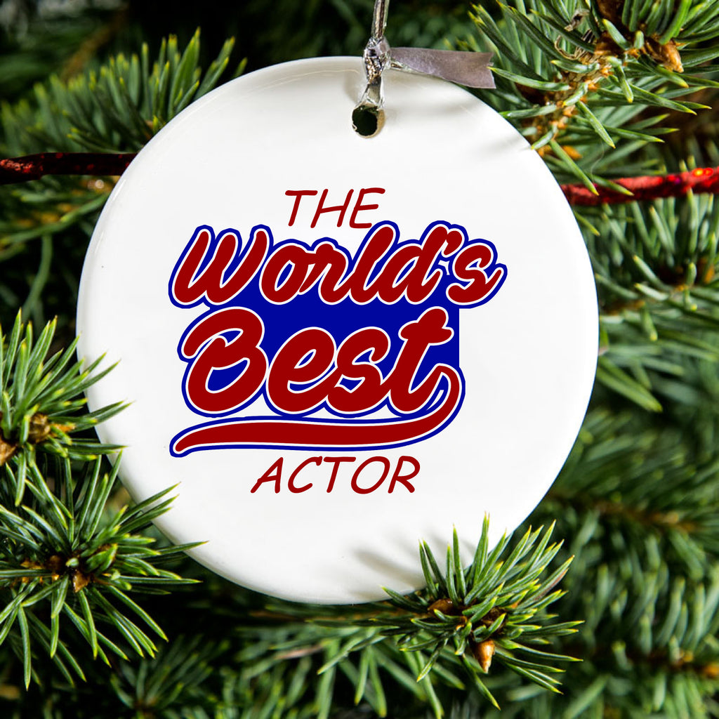 The World's Best Actor Ceramic Ornament, view 2
