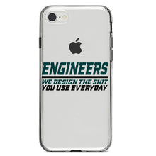 DistinctInk® Clear Shockproof Hybrid Case for Apple iPhone / Samsung Galaxy / Google Pixel - Engineers Design What You Use Everyday