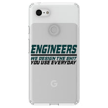 DistinctInk® Clear Shockproof Hybrid Case for Apple iPhone / Samsung Galaxy / Google Pixel - Engineers Design What You Use Everyday