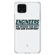 DistinctInk® Clear Shockproof Hybrid Case for Apple iPhone / Samsung Galaxy / Google Pixel - Engineers Design What You Use Everyday