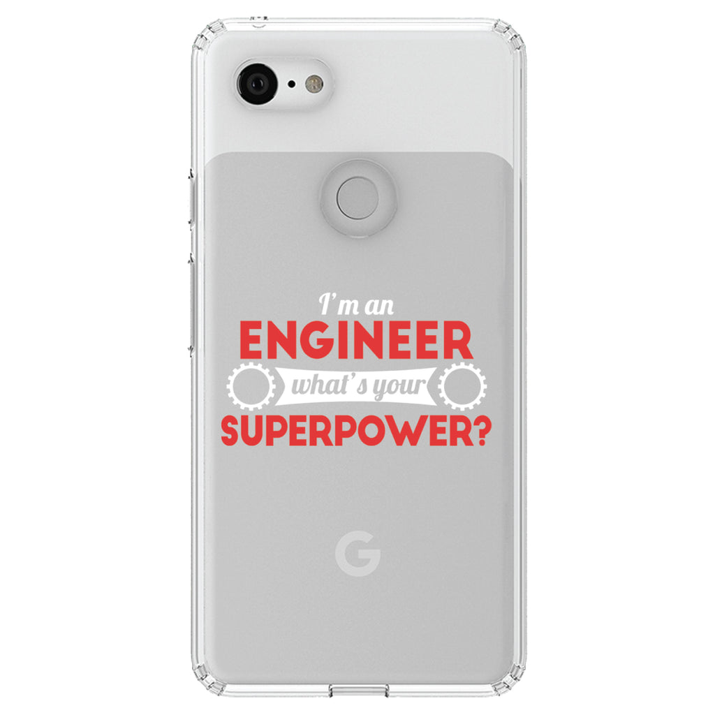 I'm an Engineer What's Your Superpower Clear Shockproof iPhone Case, view 21